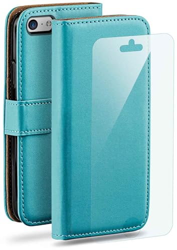 Étui iPhone 5c moex turquoise anti-rayure avec film d'écran