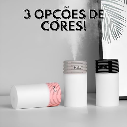 Umidificador de Ar Aromatizador de Ambientes Portátil Via Usb Com Iluminação LED Versátil Para Difer