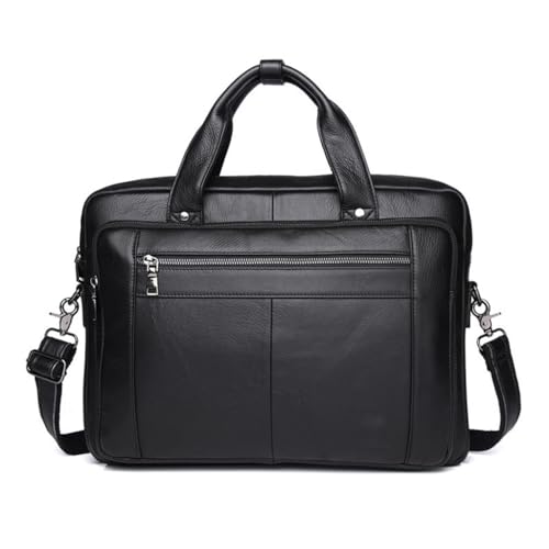 Business Men's Briefcase Leather Men's Bag Business Bag 16-inch Hand Carry Single Shoulder Computer Bag