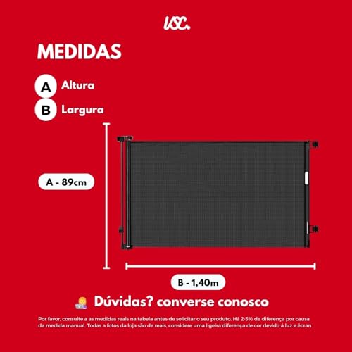 Portão Segurança Bebês Pets Cercadinho Grade Retrátil Safety (Branco, Padrão)