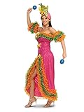 Rubie's Costume Grand Heritage Collection Deluxe Carmen Miranda Costume, Pink, Medium