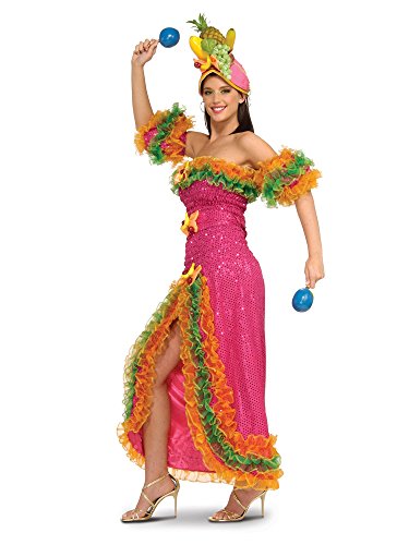 Rubie's Costume Grand Heritage Collection Deluxe Carmen Miranda Costume, Pink, Medium