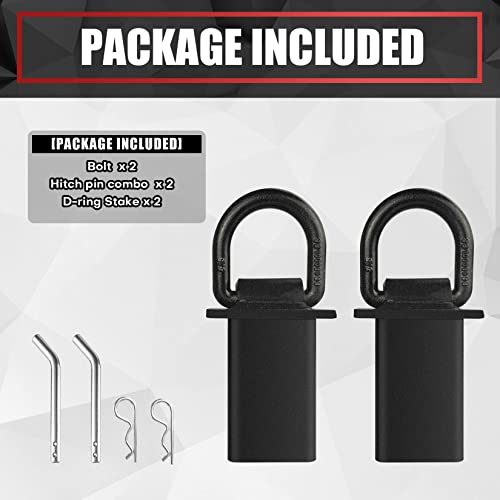 Viagl 2Pcs 16200Lbs Heavy Duty Removable D-Ring Stake Pocket Tie Down For Utility Trailers And Flatbeds Equipped With Stake Pockets #TOP2