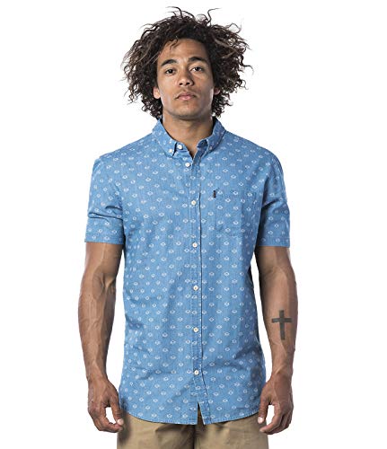 Rip Curl Rhombees Short Sleeve Shirt Small Blue