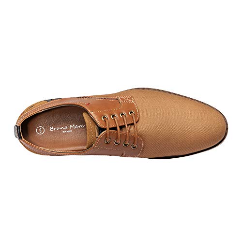 Image of Bruno Marc Men's Dress Shoes Casual Business Oxford | Scaled Synthetic Upper, Soft Removable Footbed, Lace-up Secure Fit, Flexible Outsole for Daily Work & Casual Wear