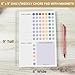 bloom daily planners Magnetic Chore Chart Planning Pad - Daily & Weekly Habit To Do Tracker for Adults, Teens, Kids - Family Organizer and Responsibility Reward System - 60 Sheets - 6” x 9”, Bright