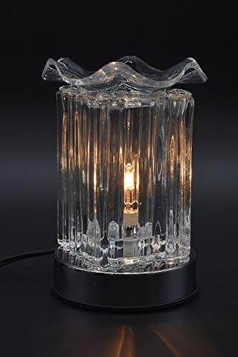 TVaromatics Clear Rectangular Glass Lite-Touch Electric Aroma Lamp Oil and Wax Tart Warmer