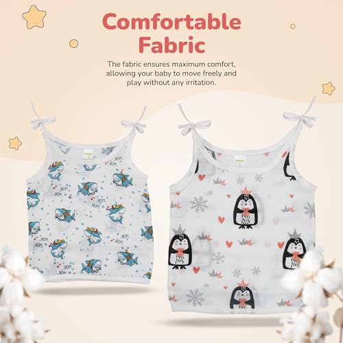 Image of BAYBEE New Born Baby Clothes Muslin Cotton Dress for Kids | Soft, Breathable Half Pant Set | Unisex, Comfortable & Stylish | Perfect for Sensitive Skin | Baby Shower Gift (Pack of 5) (Multi, XS)
