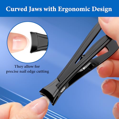 Euqvunn Cortauñas, Corta uñas Adulto, Cortauñas Pies Profesional, Cortaúñas para uñas Gruesas Personas Mayores con Apertura de 16mm de Ancho, Nail Clipper de Acero Inoxidable para Hombres y Mujeres - imagen 5