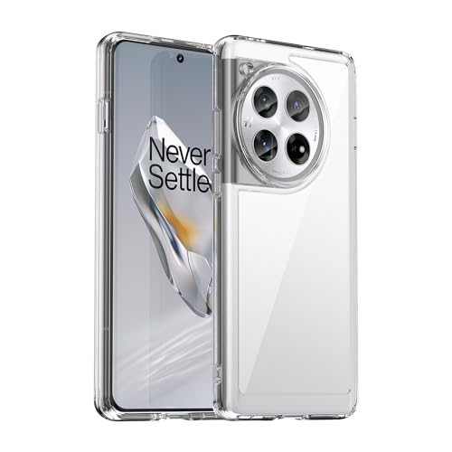 Image of IQShield Evoclear Back Cover Case Shock-Proof Screen Protector For OnePlus 12 Shockproof Bumper Protective Covers Cases, Anti-Scratch Hard PC, For Women, Men - Clear