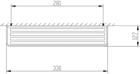 Tamari Bathroom Shelf Chrome Square Design, Solid Brass 30cm – Wall Mounted, Rust Proof Organiser with Rectangular Frosted Safety Glass for Storage