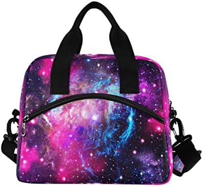 ALAZA Lunch Bags for Women Girls Boys, Cute Panda Bears Balloons Insulated Lunch Box with Shoulder Straps and Handle, Crossbody Tote Lunch Bag for School Office