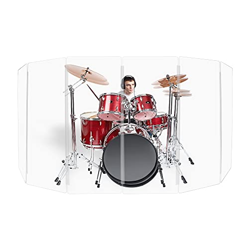 Drum Shield Drum Screen Panels DS5 Living 6 Panels 2 Foot X 5 Foot with Flexible Hinges