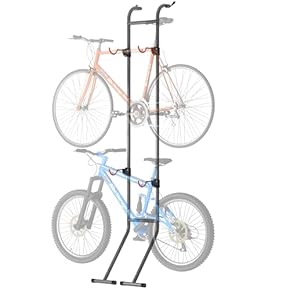 自転車　室内　ディスプレイスタンド　ホワイト（スタンドのみ） 自転車 スタンド 縦置き 横置き 1台 両用 室内 省スペース
