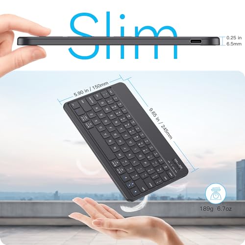 Emetok Portable Bluetooth Keyboard With Larger Keycaps thumb #4
