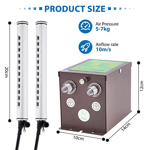 Yuchengtech Ionizing Air Bar Anti Static Ionizing Bar 20Cm Static Eliminator Rod Anti Static Rod Ionizing Air Rod + 7Kv High Voltage Generator 110V thumb #5