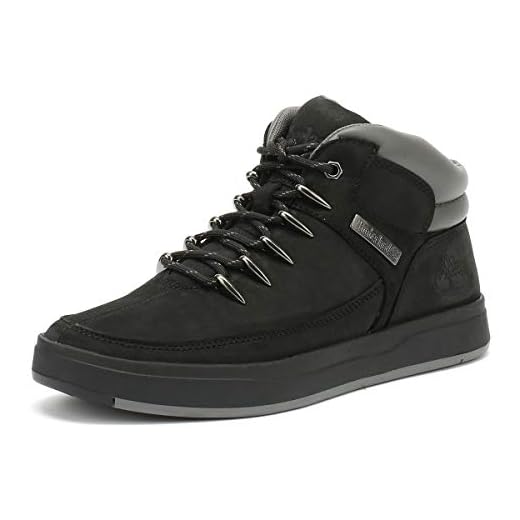 Timberland Homme Davis Square Hiker Chaussure de randonnée, Noir (Black Nubuck), 43 EU