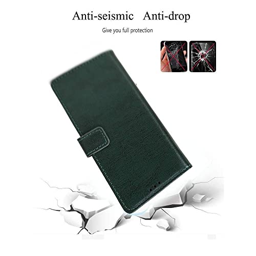 Image of amazon basics Redmi Note 15 5G Flip Cover | Card Pockets Wallet & Stand | Flip Cover for Redmi Note 15 5G (Green)