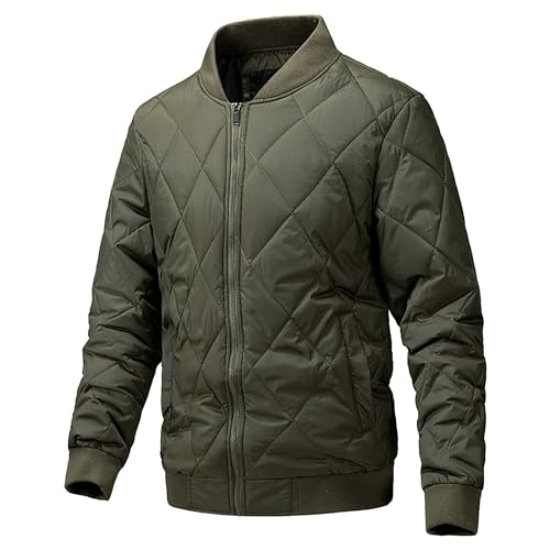 Veste bomber hommes chaude et épaisse avec fermeture éclair style militaire pour l'hiver