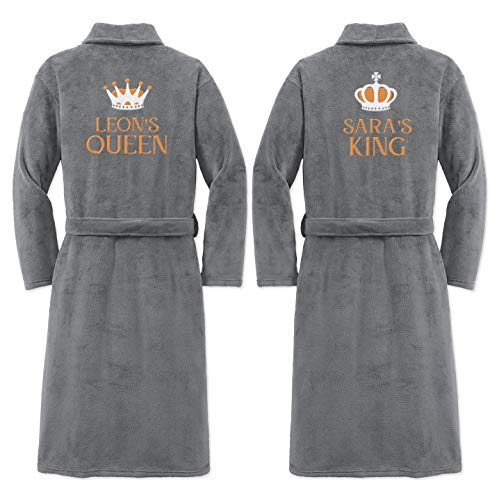 NACRE APPAREL King and Queen Robes Bride and Groom Wedding