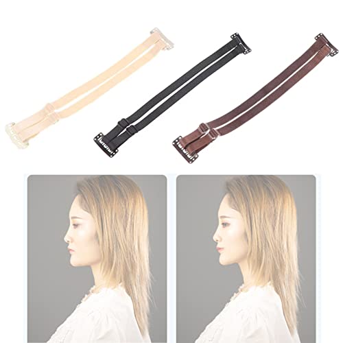 Face Lift Tape 3 Pièces Lift Visage Autocollants Invisible Ascenseur Visage Autocollants Face Facelift Patch Bandes Et Kit De Bandes Pour La Femme Anti-âge(Ceinture Double Noire & Abricot & Marron) Cover