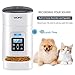 WOPET Automatic Pet Dog and Cat Feeder, 6 Meal Food Dispenser with Voice Recorder, Programmable Timer, Portion Control