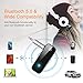 JXTZ (Upgraded) Bluetooth AUX Adpater for Car, Bluetooth Transmitter and Receiver, 3.5mm Aux Bluetooth Car Adapter, Wireless Audio Receiver for Car Stereo/Home Stereo/Headphones/Speaker/Laptop/TV