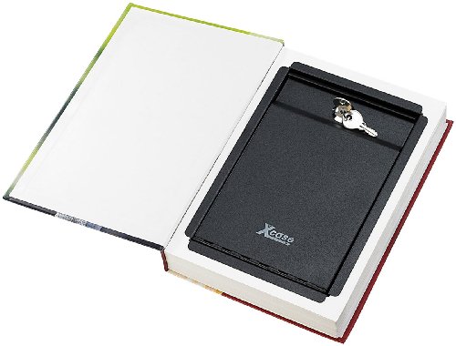 Xcase Sejf książka: sejf książkowy, ukryty jako książka rzeczowa, prawdziwy papier, 26,5 x 19 cm (tajna ukryta)