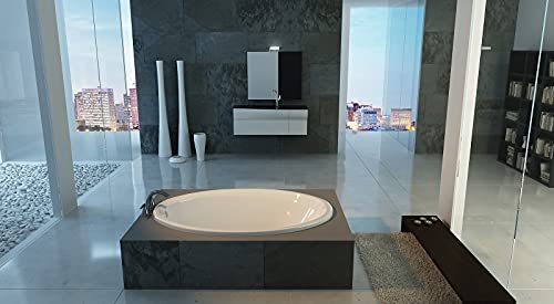 Malibu Avalon Oval Combination WhirlJet and Massaging Air Jet Bathtub, 60-Inch by 40-Inch by 22-Inch, White