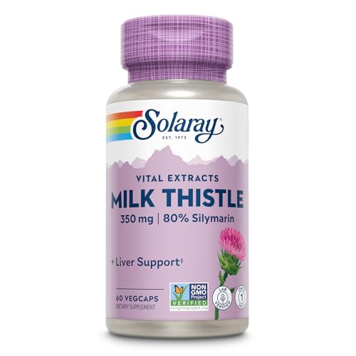 Milk Thistle Seed Extract 350 mg 80% Silymarin, vegan liver support