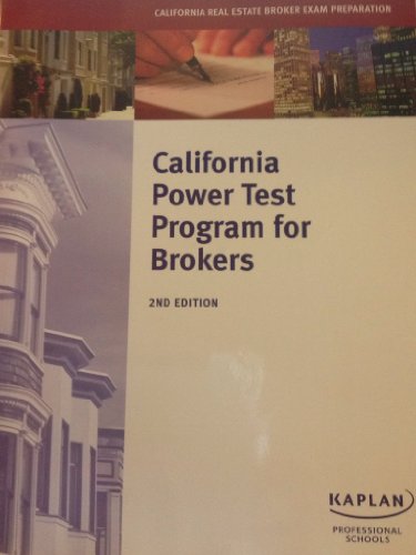 California Power Test Program for Brokers 2ND E... 1579911463 Book Cover