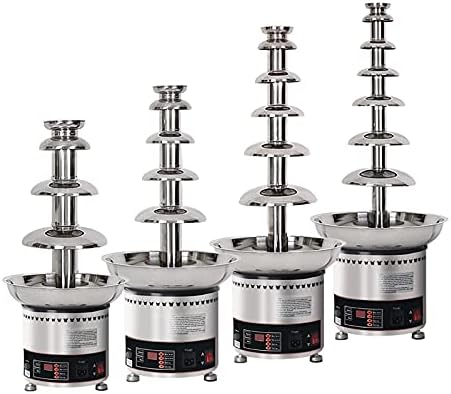 KELUNIS Chocolate Fondue Fountain for Party, Melting Chocolate Waterfall Machine with Warming Function Works 12Hours Continuously 4/5/6/7 Tiers Commercial Use,4 Tier