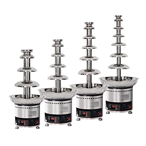 KELUNIS Chocolate Fondue Fountain for Party, Melting Chocolate Waterfall Machine with Warming Function Works 12Hours Continuously 4/5/6/7 Tiers Commercial Use,6 Tier