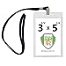 10 Pack - Clear Vertical Large Credential ID Badge Holders (3 1/2 x 5 1/4) with Premium Quality Lanyards by Specialist ID (4x6 Outside) (Black)