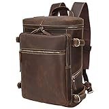 【180 ° offener Lederrucksack mit großer Kapazität】 Der Eingang der Tasche ist groß genug, um Ihre Artikel schnell aus dem Rucksack zu nehmen. Das dreidimensionale, geräumige Innendesign kann Ihre Brotdosen aufbewahren, ohne herunterzufallen