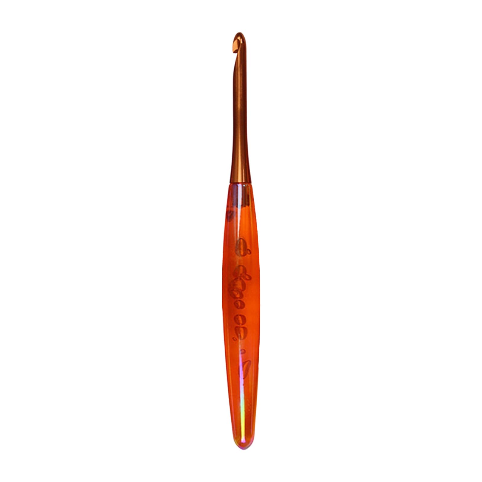 Ergonomic Acrylic Grip Crochet Hook Needle Aluminium Crochet Hook Yarn Craft Tool for Beginner Adult Weaving Crocheting Artistic Acrylic Craft Hooks