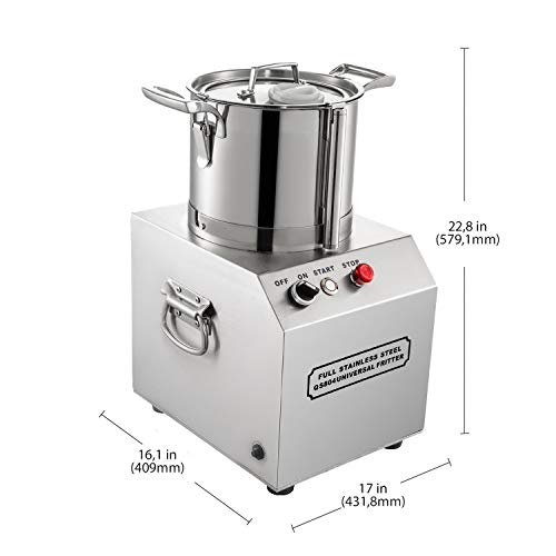GorillaRock Food Chopper | Electric Food Processor | Stainless Steel | 1400RPM Motor | Wide Application | 110V (10L)