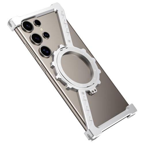 Étui magnétique Galaxy S26 Ultra argenté pour regarder vos vidéos avec support mains libres