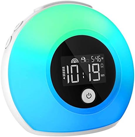 iYeHo Alarm Clock for Kids Bedrooms Music Wake Up Light with Bluetooth Speakers,Dimmable Color Changing Night Light,Alarm Clocks for Heavy Sleepers,Music Player for Party Camping