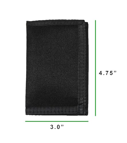 Sprocket Men's Nylon Trifold Wallet - 600D (Black)4