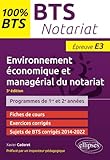  BTS Notariat - Environnement économique et managérial du notariat - Épreuve E3