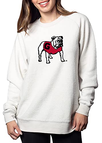 Chicka-d Women's Standard Home Base Crew, White, Large