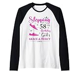 Design amusant. BD Fête d\'anniversaire 58 Ans Fête d\'anniversaire pour Femme Manche Raglan
