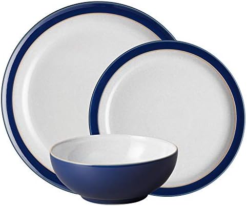 Denby 381048781 Elements 12 Piece Dinner Set, Blue