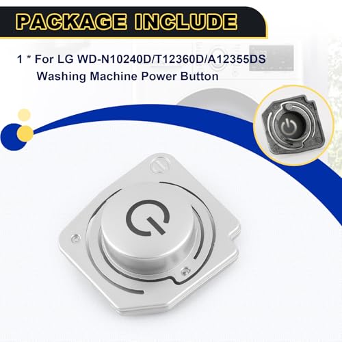 Washing Machine Power Drive Button Start Button Replacement for LG WD-N10240D/T12360D/A12355DS Washing Machine Power Drive Button Repair Part (Power Button) by YHXMARSCAN - Used condition - Image 7