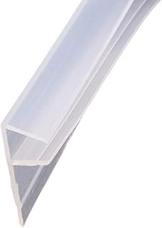 ETOPARS Bath Door Seal Strip Shower Screen Balcony Window Gap Seal Curved Flat Rubber Glass Bottom Frameless Weather 10mm 78" F Shape for 0-20mm Gap