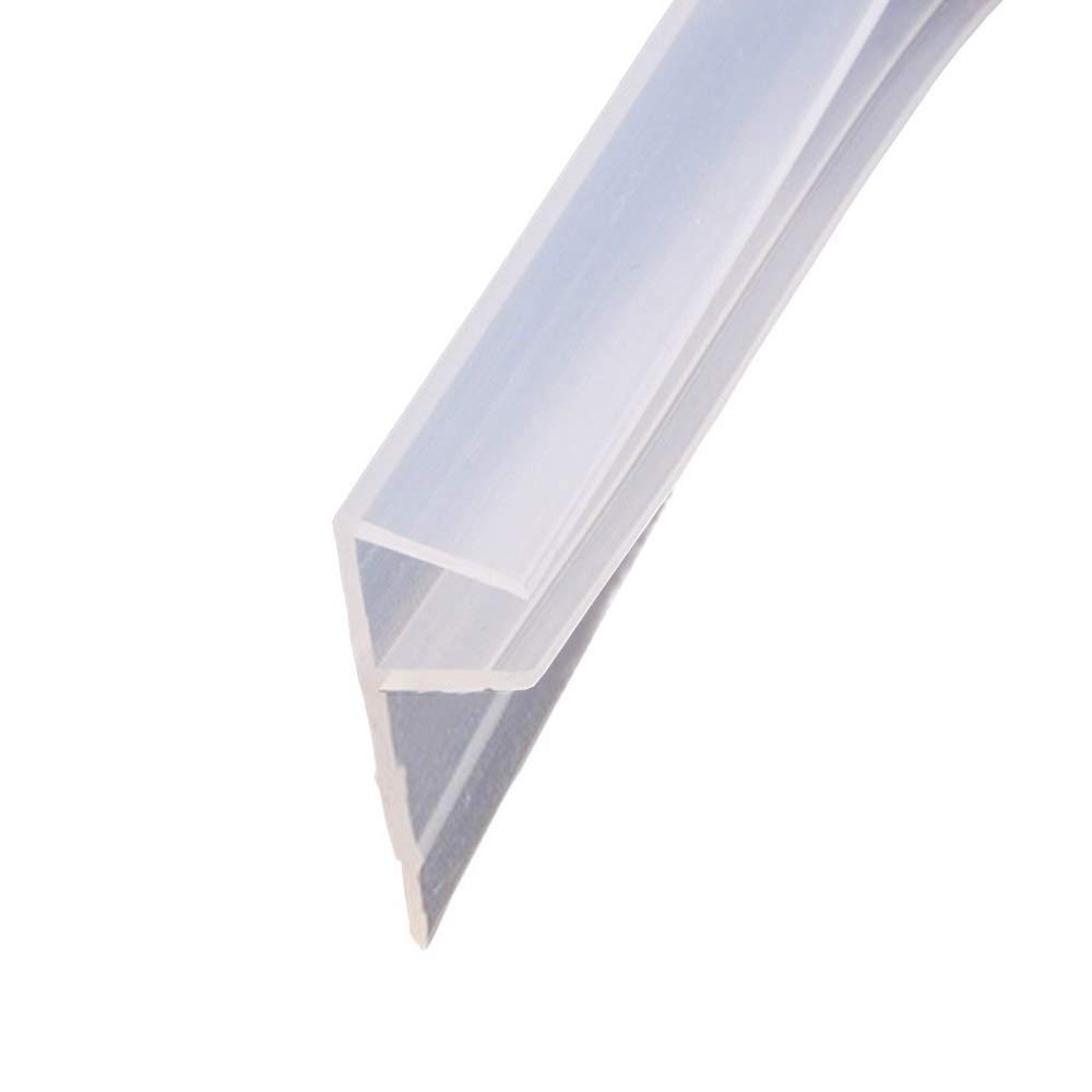 ETOPARS Bath Door Seal Strip Shower Screen Balcony Window Gap Seal Curved Flat Rubber Glass Bottom Frameless Weather 10mm 78" F Shape for 0-20mm Gap