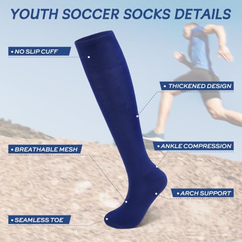Image of GRAPMKTG 3 Pack Softball Soccer Socks Baseball Football Socks for Youth Men and Women
