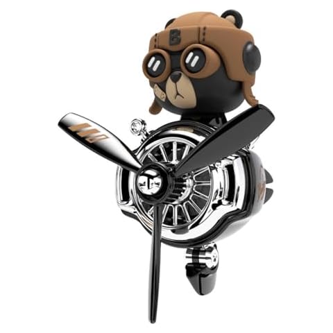 Fancemot Car Air Fresheners BB Bear Pilot Car Diffuser Cute Car Perfume Funny Car Fragrance Cover