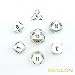 Bescon RPG Metal Dice Set of 7 Matt Pearl Silver Effect Solid Metal Polyhedral RPG Role Playing Game Dice 7pcs Set